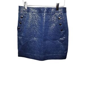 New Banana Republic Heritage Skirt Short Shimmery Womens Size 2 Blue